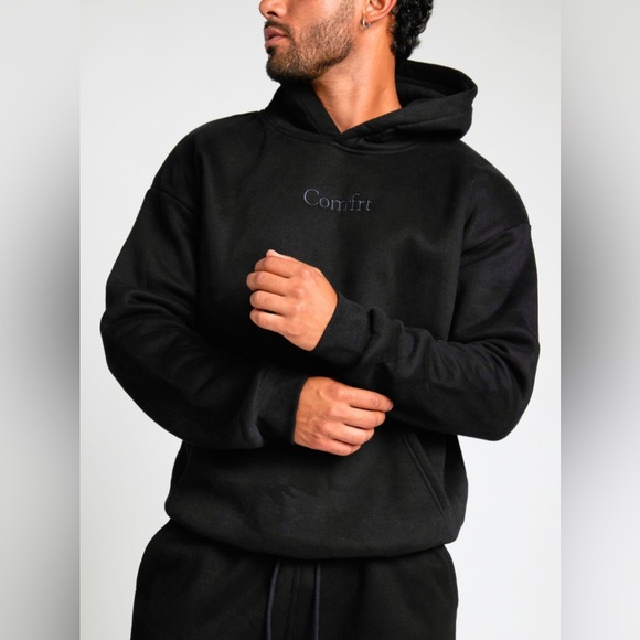 NIB Comfrt Signature Fit Hoodie Onyx Black Size XL Unisex - Picture 6 of 7
